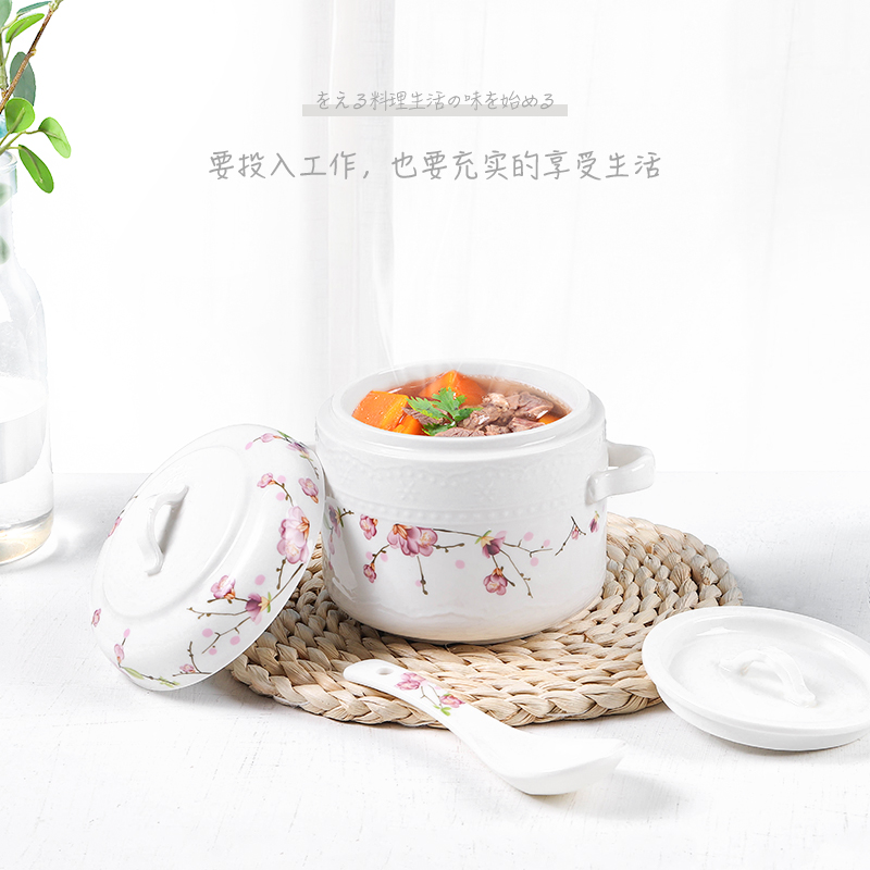 雅琪双耳炖盅2件套500ml（世表桃源）