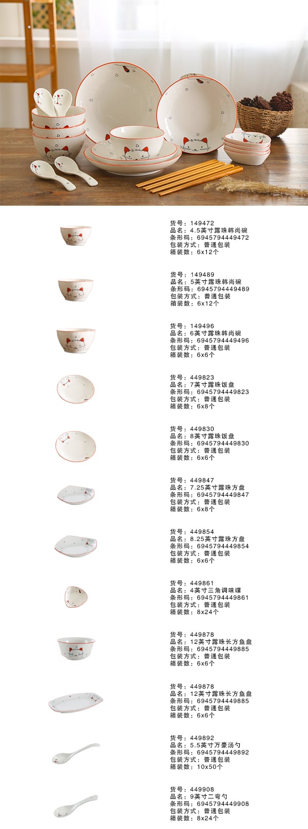 猫幼咪日用餐具陶瓷