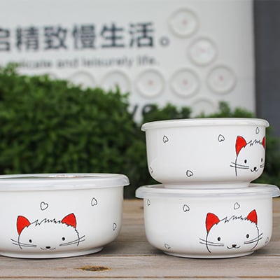 直身保鲜碗3件套（猫幼咪）
